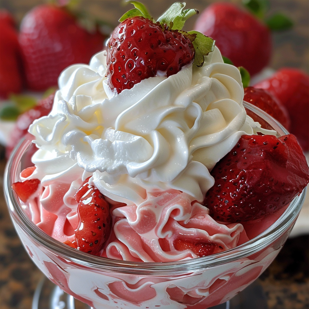Strawberry Whipped Cream Dessert